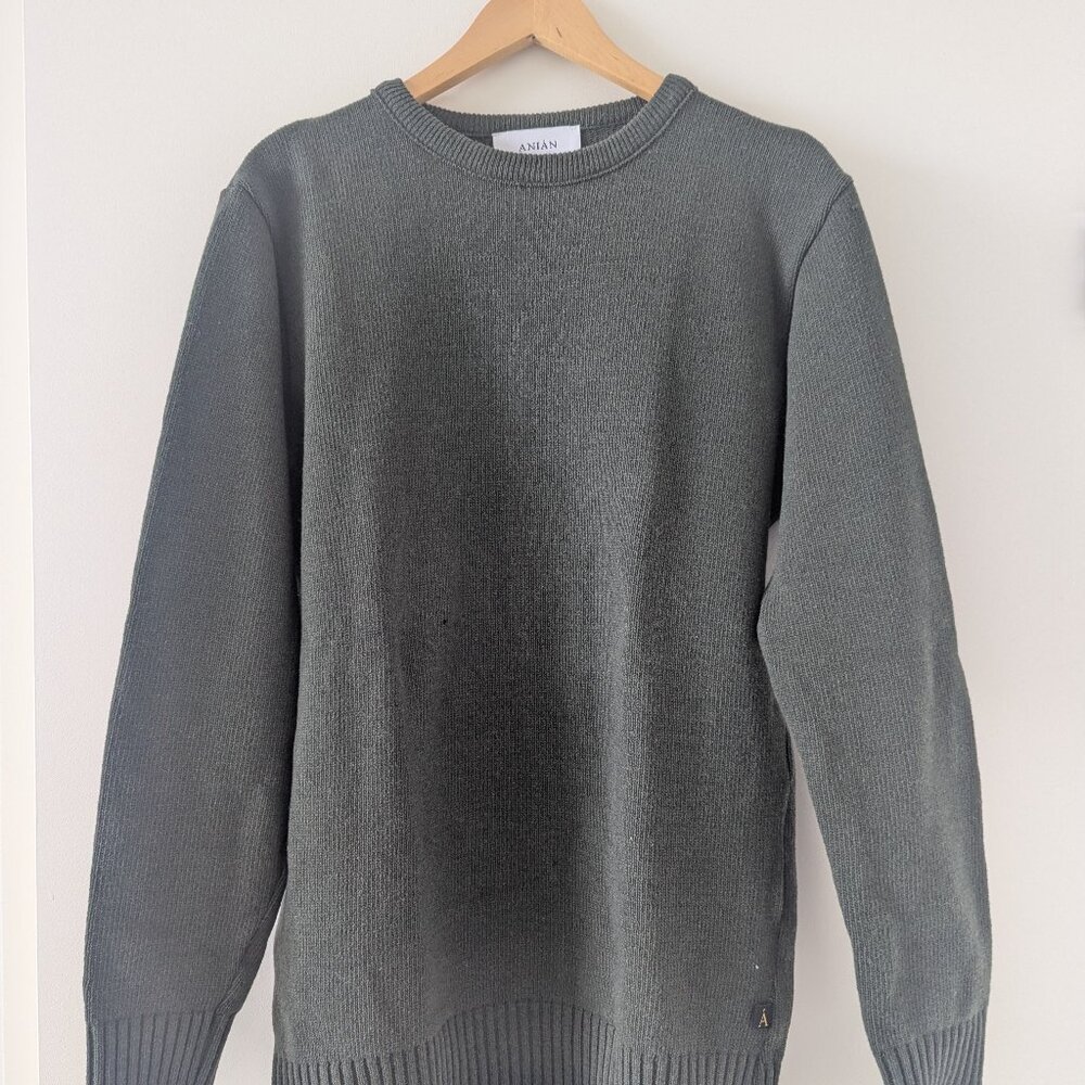 Anian Forest Green Wool-Cashmere Sweater